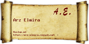 Arz Elmira névjegykártya